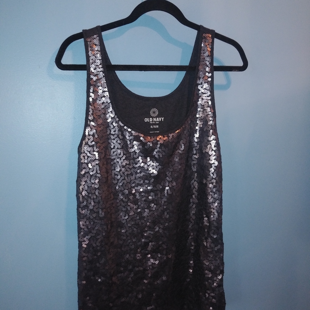 Silver sequin Old Navy tank